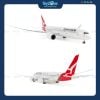 Mô hình máy bay Qantas 47cm lắp ráp có đèn Everfly