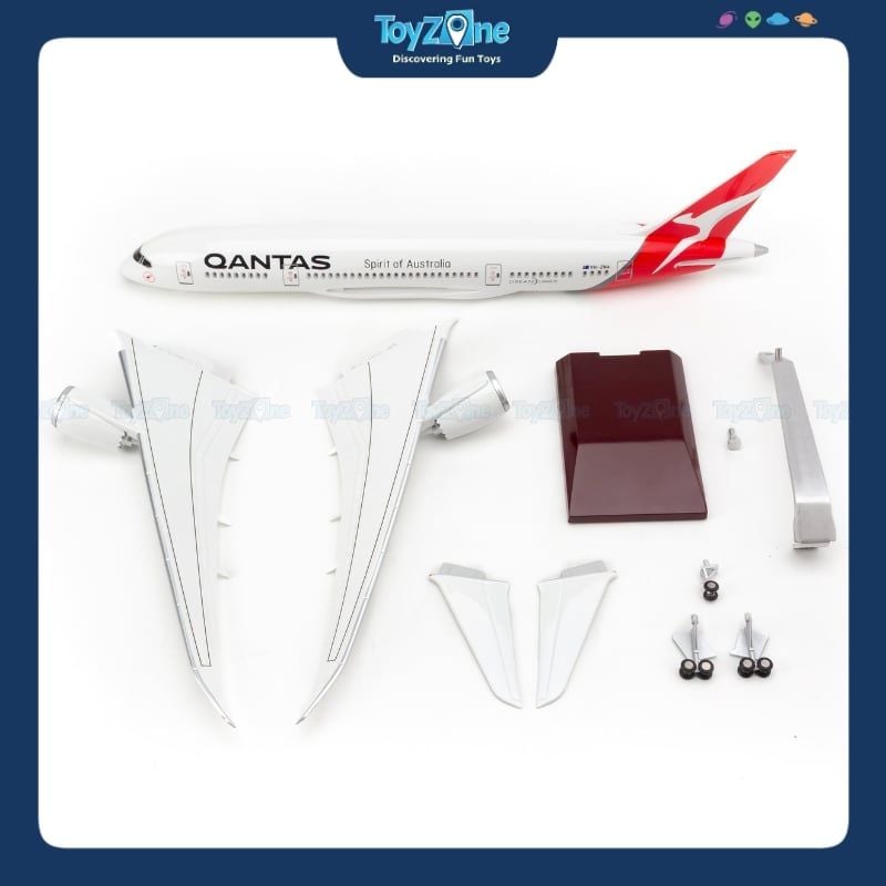 Mô hình máy bay Qantas 47cm lắp ráp có đèn Everfly