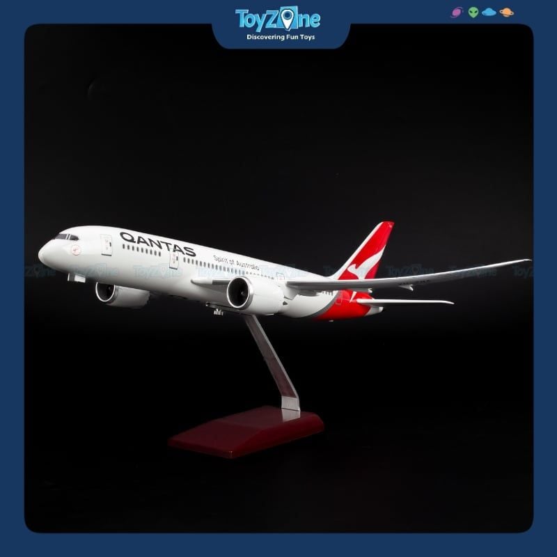 Mô hình máy bay Qantas 47cm lắp ráp có đèn Everfly