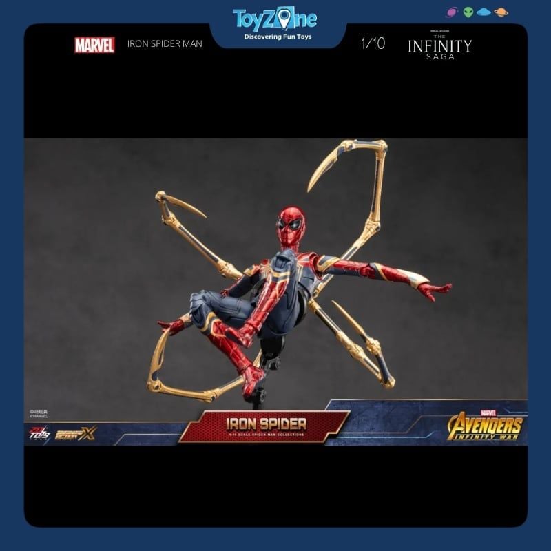 Mô hình Người Nhện Spider Man Iron Spider Suit 1:10 ZD TOYS