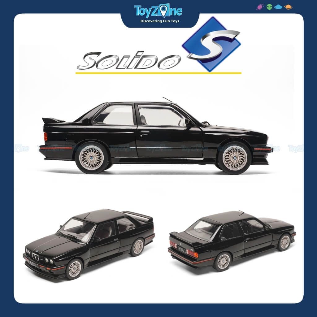 Mô hình xe BMW E30 Sport EVO 1990 1:18 SOLIDO