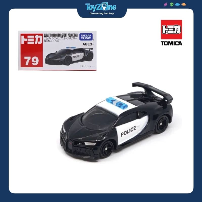 Mô hình xe Bugatti Chiron Pur Sport Police Car No.79 1:63 Tomica