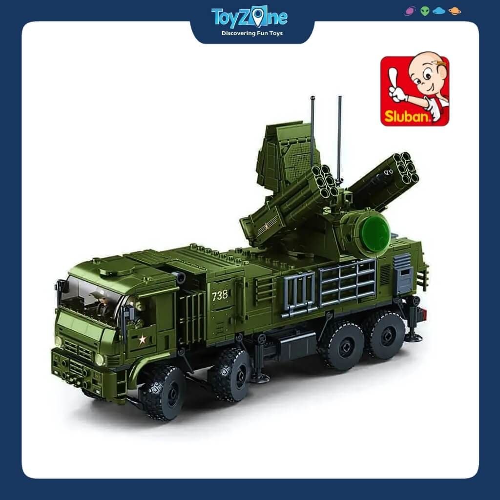 Bộ Đồ Chơi Lắp Ráp Mô Hình Xe Chiến Đấu Phòng Không Pantsir-S1S 1:35 SLUBAN