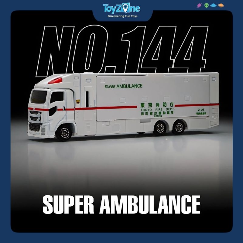 Mô hình xe Container Isuzu Giga Super Ambulance No.144 TOMICA LONG