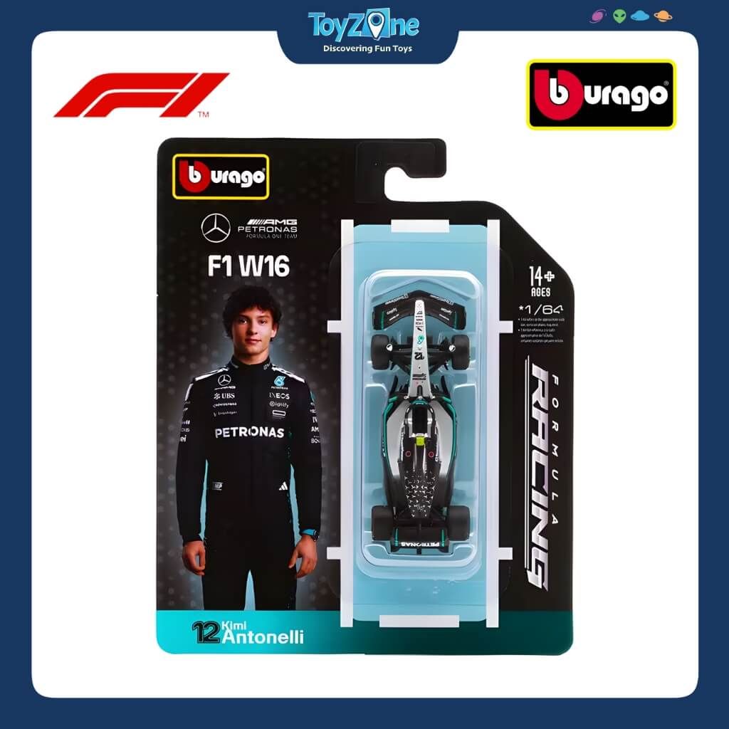 Mô hình xe F1 Mercedes-AMG W16 2025 1:64 BBURAGO