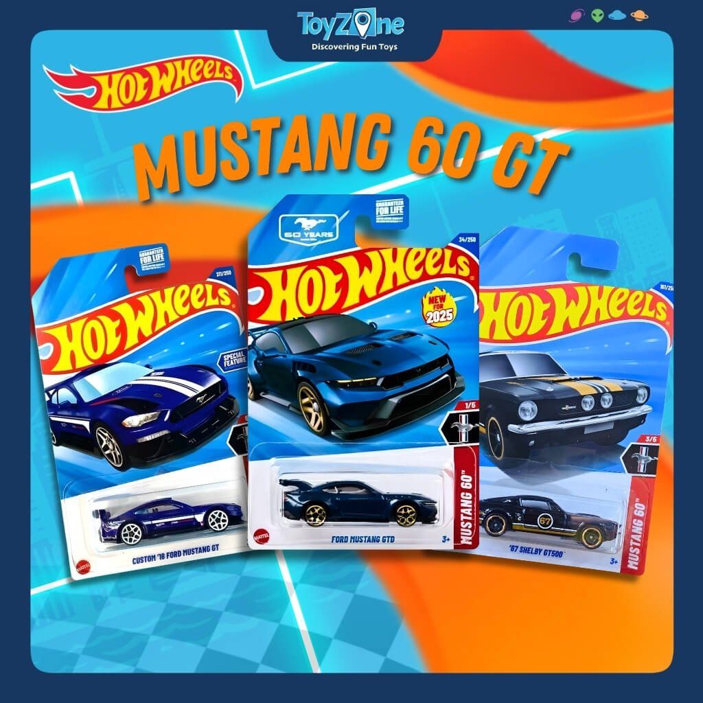 Đồ chơi mô hình xe Hot Wheels Mustang 60 GT chính hãng