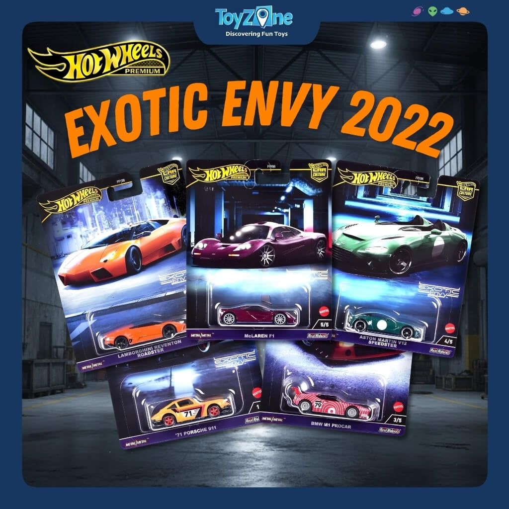 Mô hình xe Hot Wheels Premium 2022 Exotic Envy chính hãng