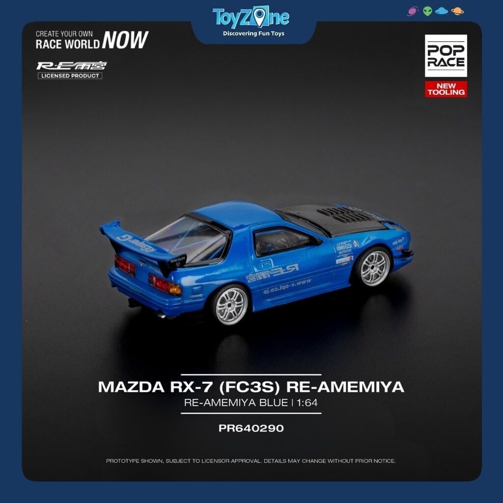 Mô hình xe Mazda RX-7 FC3S Re-Amemiya Widebody 1:64 Pop Race