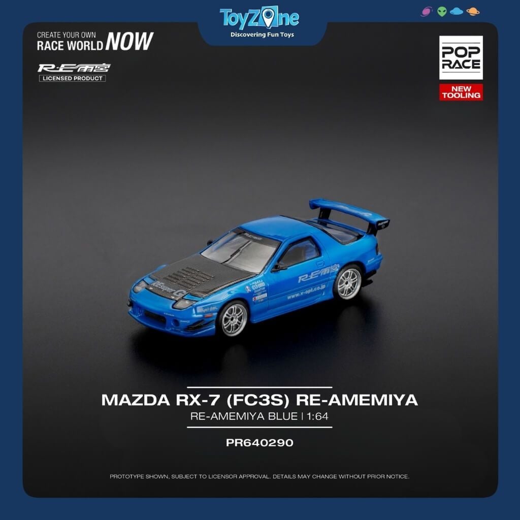 Mô hình xe Mazda RX-7 FC3S Re-Amemiya Widebody 1:64 Pop Race