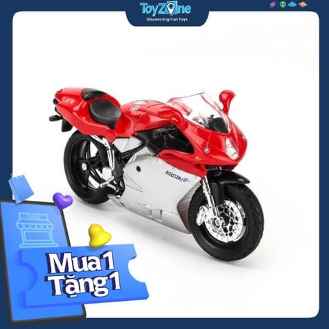 Mô hình xe mô tô MV Agusta F4S Red 1:18 Welly- 12153