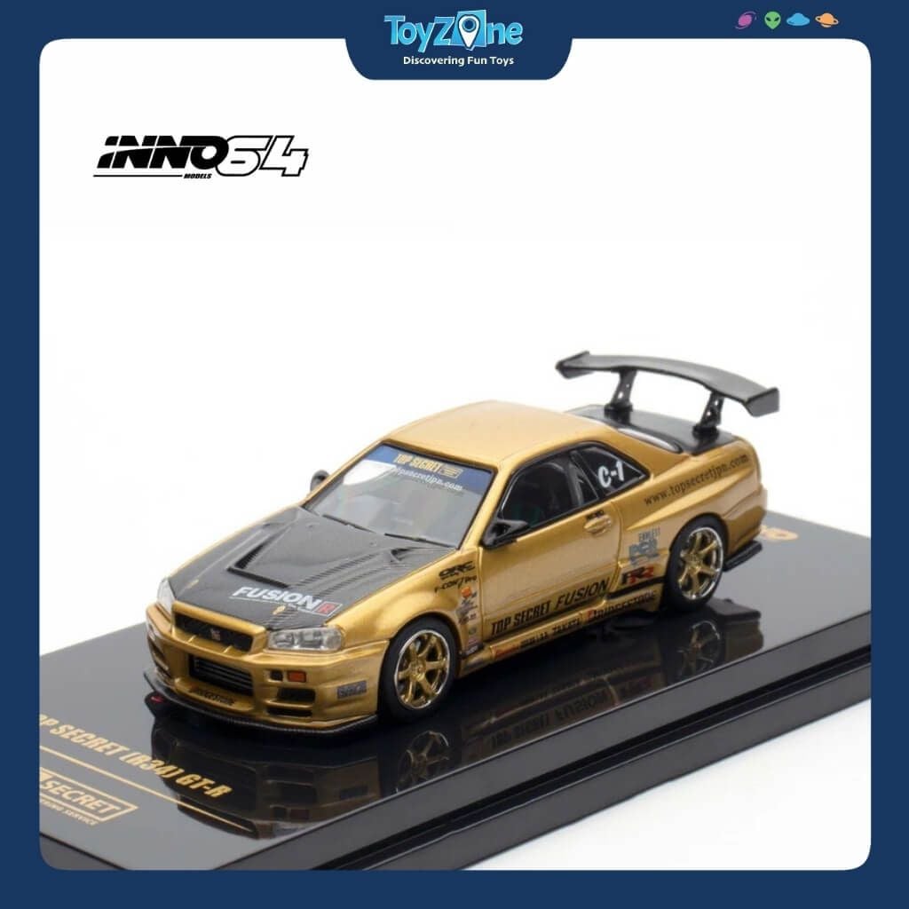 Mô hình xe Nissan Skyline GT-R R34 Top Secret 1:64 INNO64