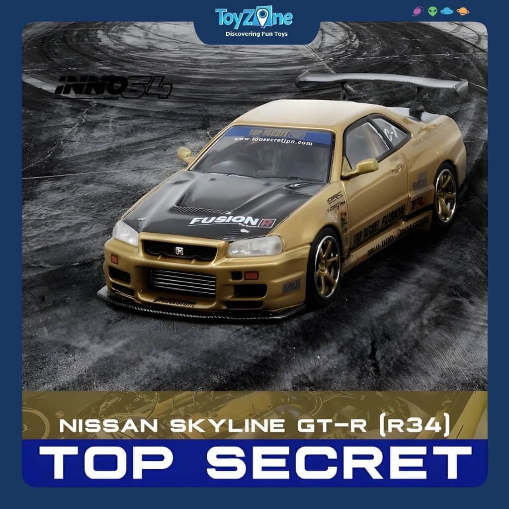 Mô hình xe Nissan Skyline GT-R R34 Top Secret 1:64 INNO64