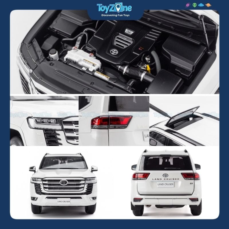 Mô hình xe Toyota Land Cruiser LC300 ZX 1:18 LCD
