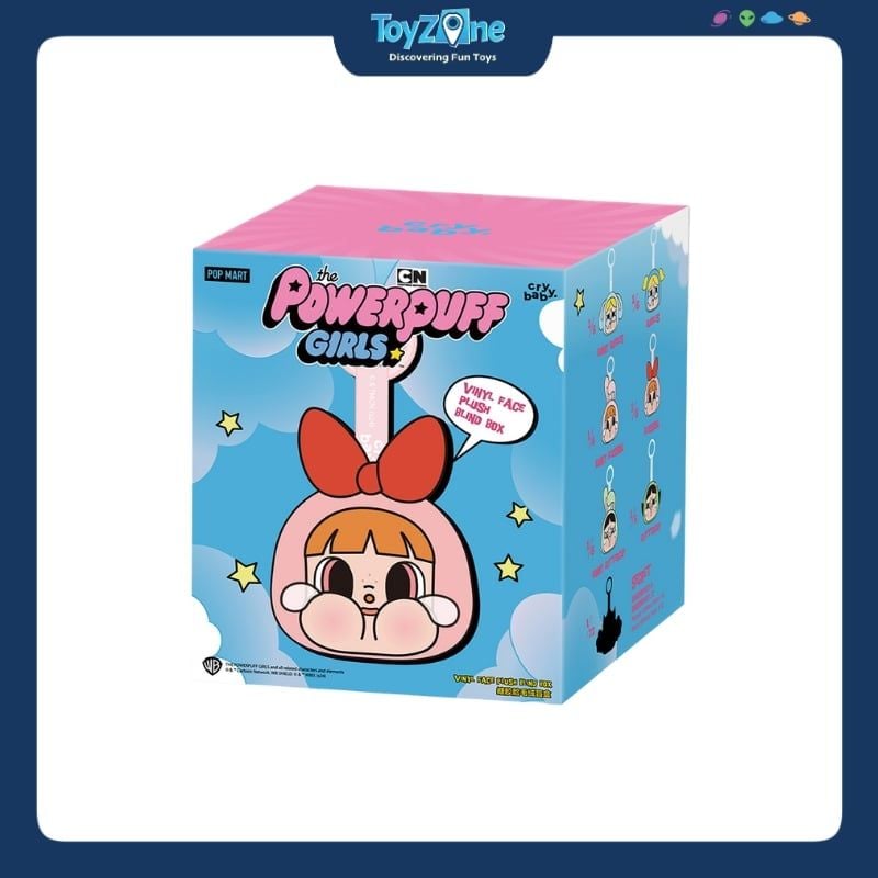 Mô hình Blind Box Móc khoá Crybaby × Powerpuff Girls Series Vinyl Face Plush POP MART