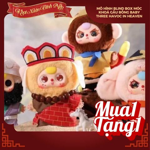 Mô hình Blind Box móc khoá gấu bông Baby Three Havoc in Heaven ( Tây Du Ký ) CUREPLANETA