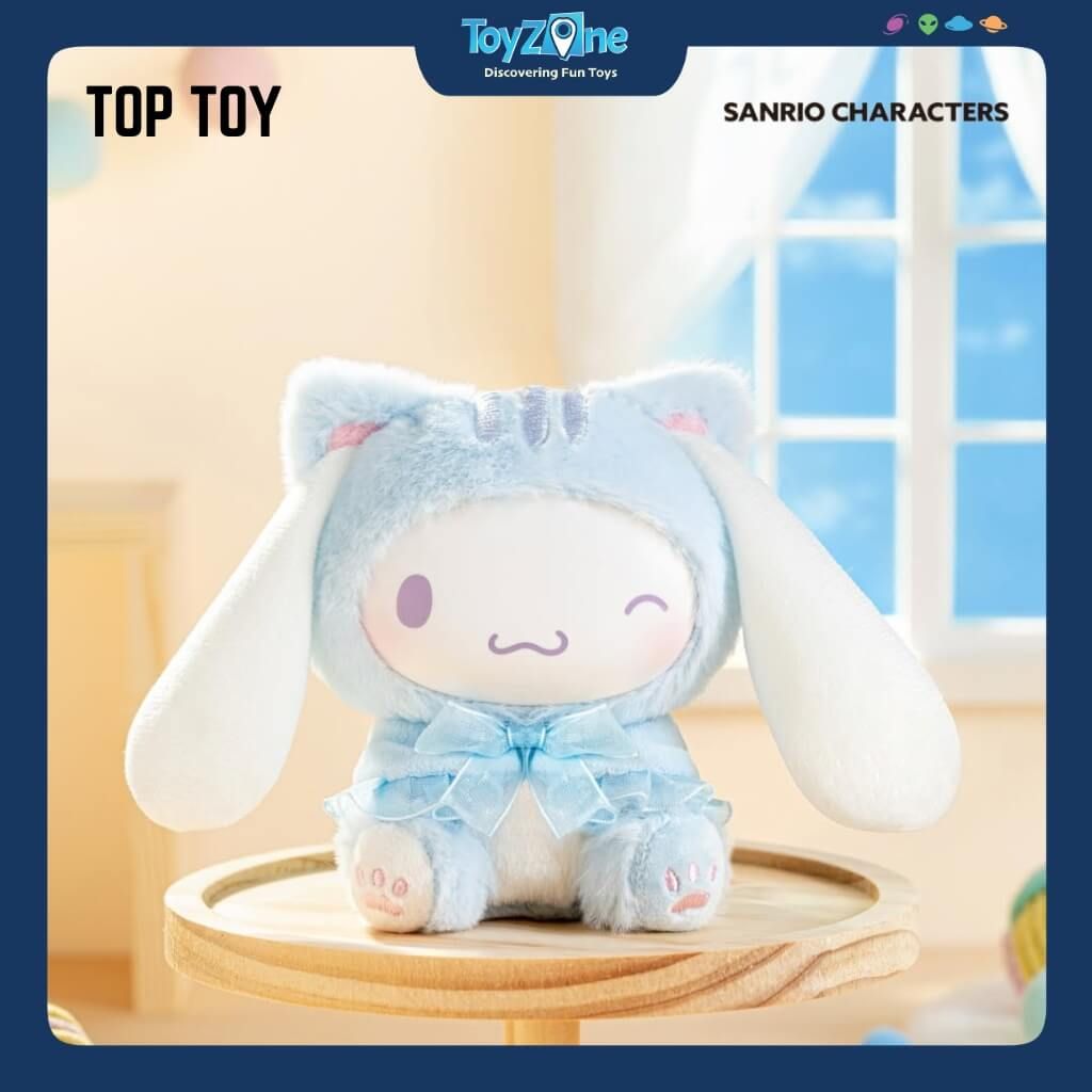 Mô hình Blind box Móc khóa Gấu bông Sanrio Characters Play With Kittens Series Plush Pendant ( Chơi Với Mèo Con ) TOP TOY
