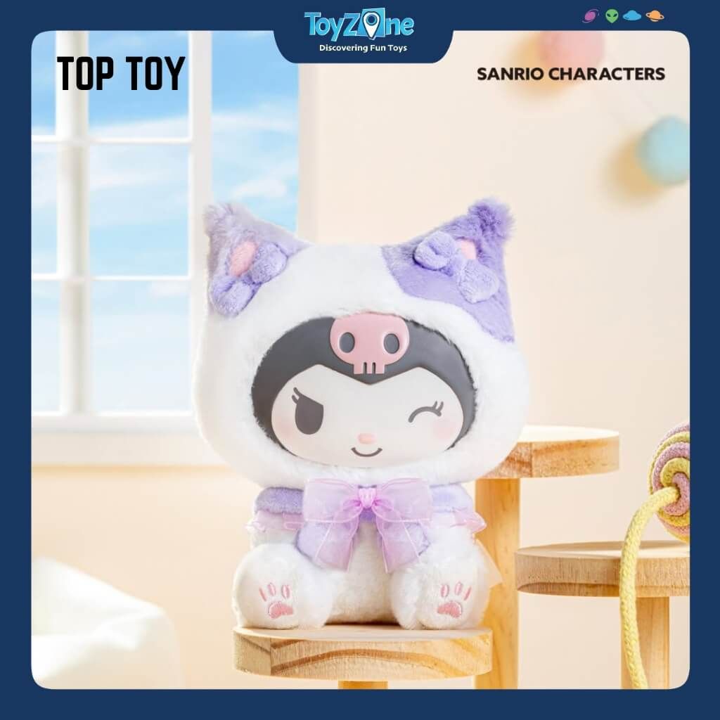 Mô hình Blind box Móc khóa Gấu bông Sanrio Characters Play With Kittens Series Plush Pendant ( Chơi Với Mèo Con ) TOP TOY