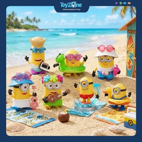 Mô hình đồ chơi lắp ráp Blind box Minions Mokoo 02 Summer Bello BLOKEES