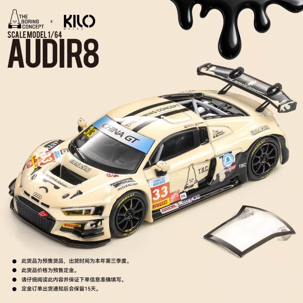 Mô hình xe Audi R8 LMS GT3 EVO II 1:64 TBC X KILO WORKS