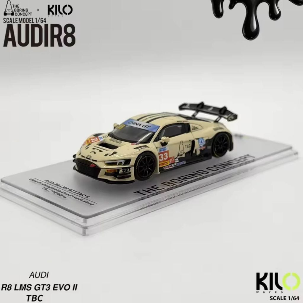 Mô hình xe Audi R8 LMS GT3 EVO II 1:64 TBC X KILO WORKS