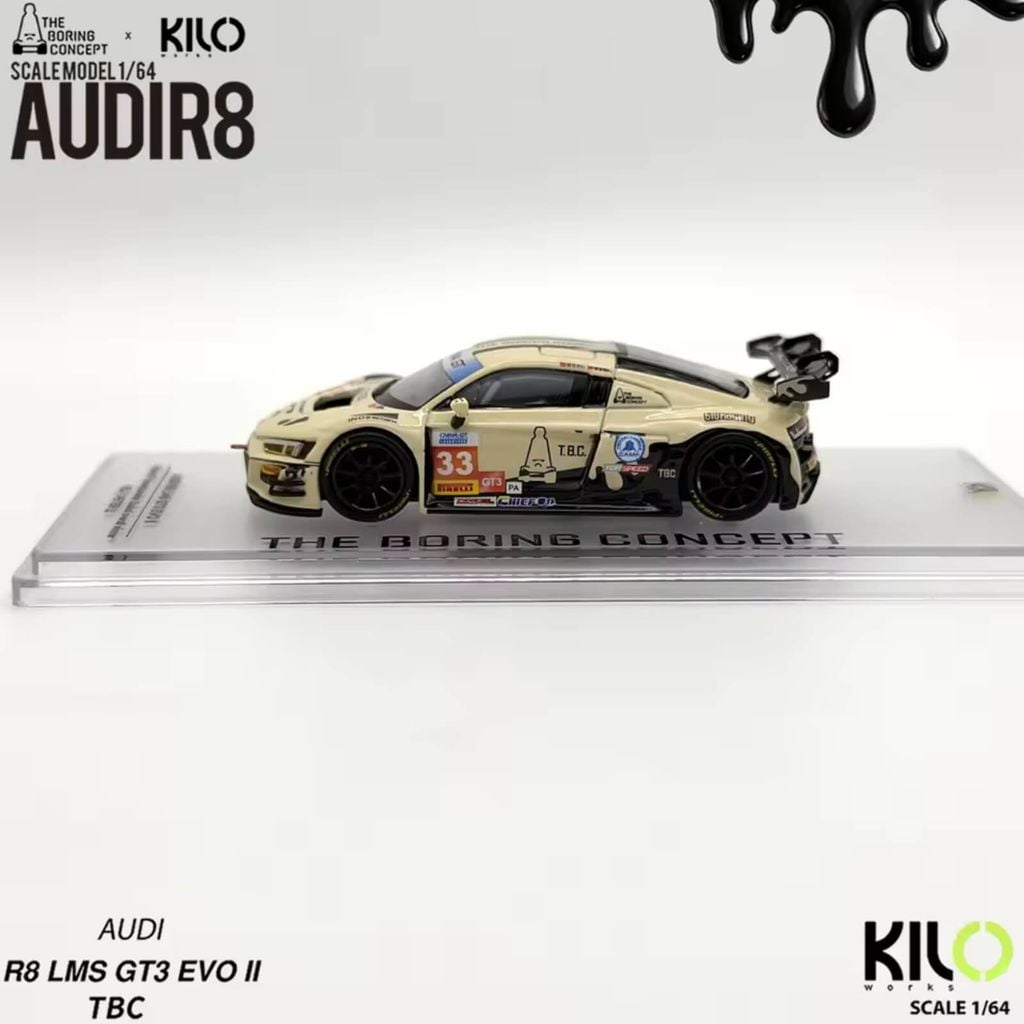 Mô hình xe Audi R8 LMS GT3 EVO II 1:64 TBC X KILO WORKS