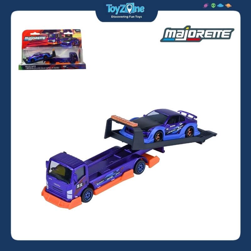Đồ chơi mô hình xe tải vận chuyển JDM Legends Tuning Transporter MAJORETTE