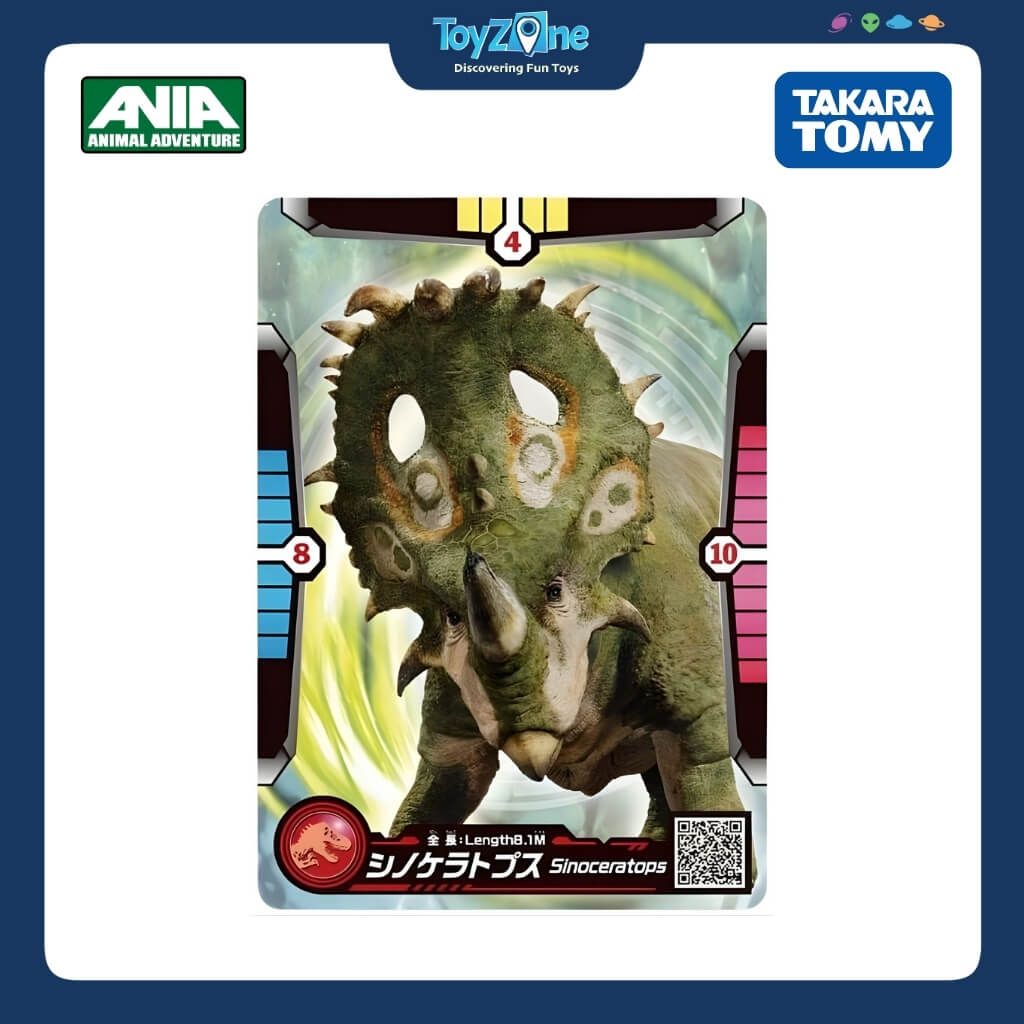 Mô hình đồ chơi Độc Giác Long ANIA Jurassic World Sinoceratops ( With Battle Card ) TAKARA TOMY