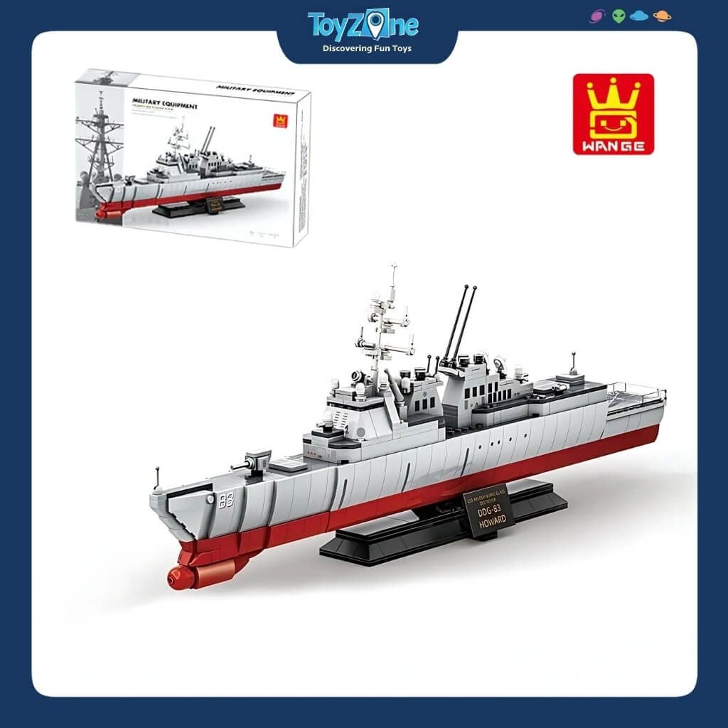 Bộ Đồ Chơi Lắp Ráp Mô Hình Tàu Khu Trục Arleigh Burke-Class WANGE