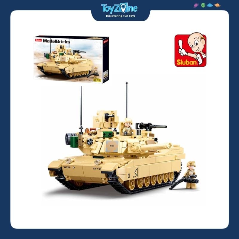 Bộ đồ chơi mô hình lắp ráp xe tăng M1A2 SEP V2 Abrams Sluban