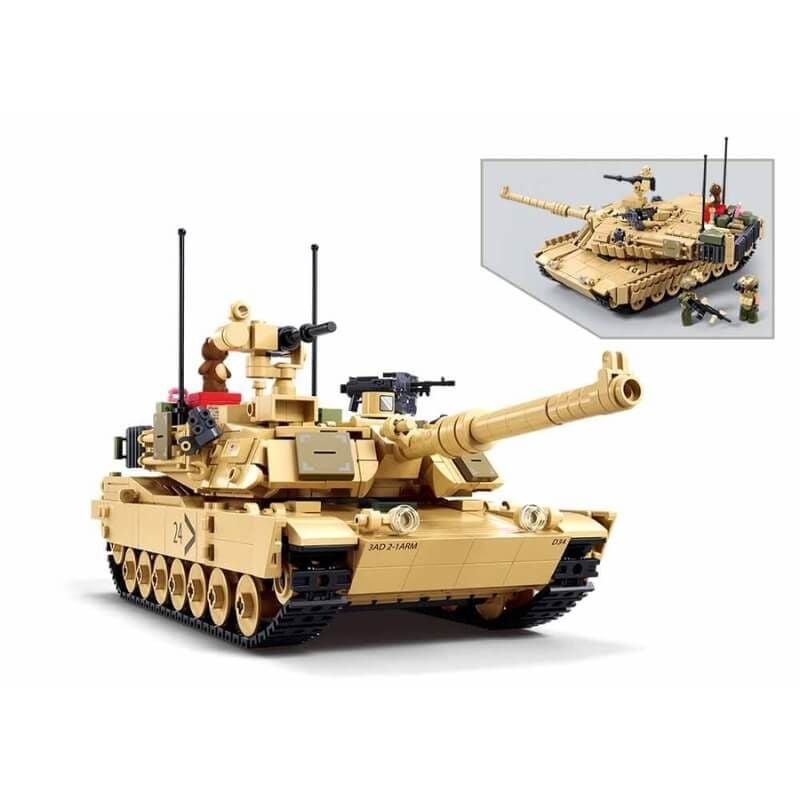 Bộ đồ chơi mô hình lắp ráp xe tăng M1A2 SEP V2 Abrams SLUBAN