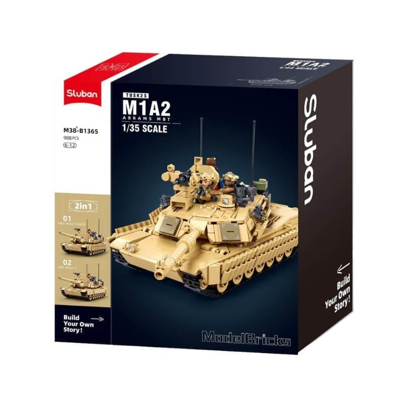 Bộ đồ chơi mô hình lắp ráp xe tăng M1A2 SEP V2 Abrams SLUBAN