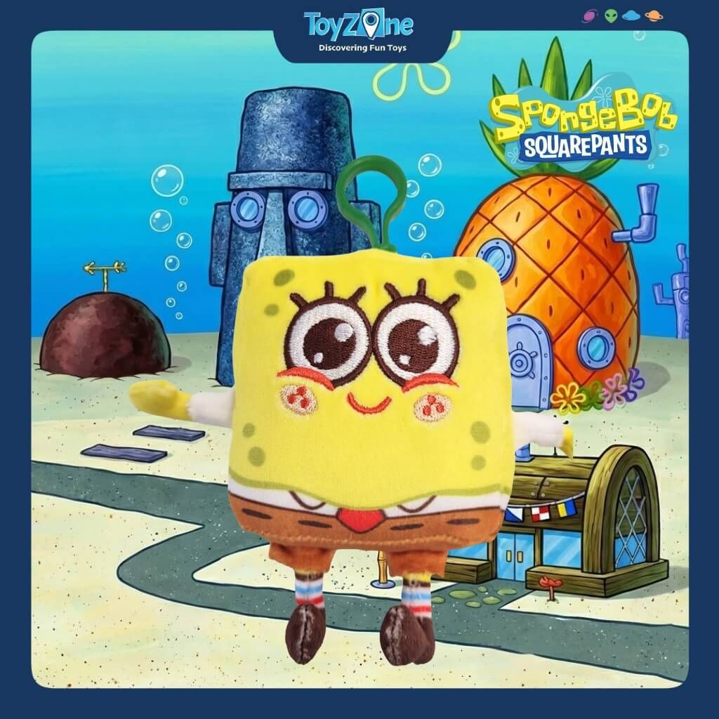 Đồ chơi sưu tầm móc khóa gấu bông Spongebob Keyrings 10cm