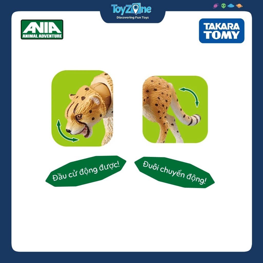 Mô hình đồ chơi Động Vật Báo Săn ANIA AS-13 Cheetah ( Wild Ver. ) TAKARA TOMY