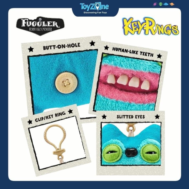 Mô hình móc khoá đồ chơi sưu tầm Fuggler Keyrings 5inch ZURU TOYS