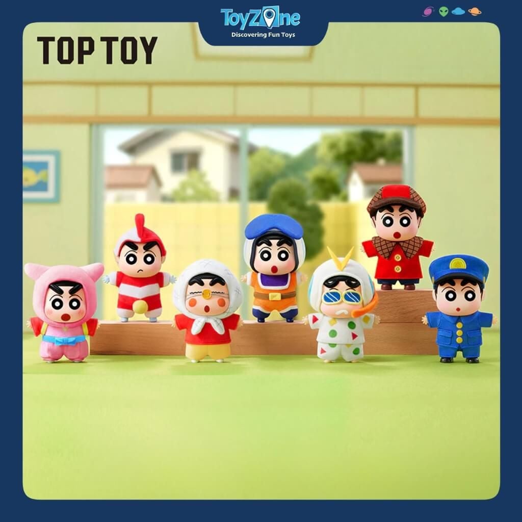 Mô hình Blind box Móc khóa Gấu bông Crayon Shin-chan Classic Memories Series Plush TOP TOY