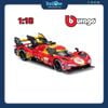 Mô hình xe Ferrari Racing 499P Le Mans Hypercar 2024 Champion 1:18 BBURAGO