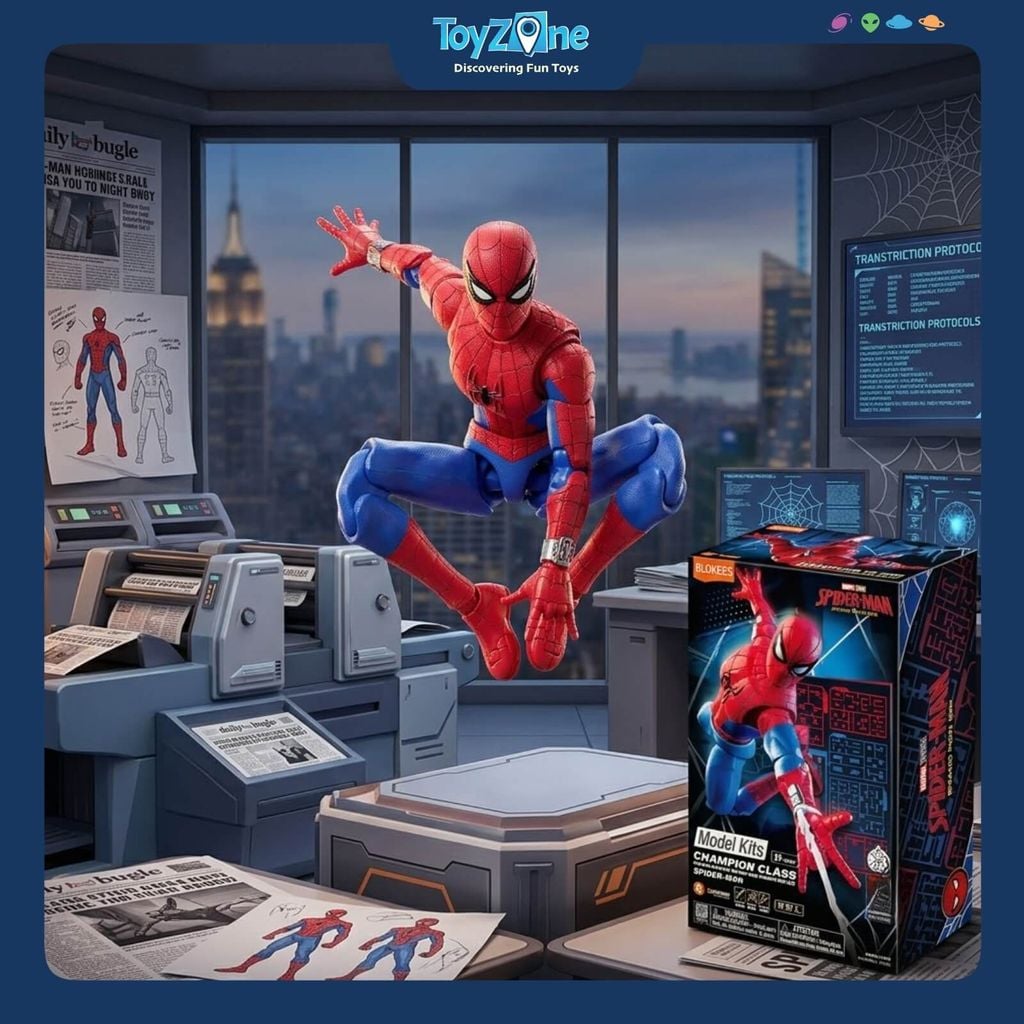 Mô hình lắp ráp Marvel Heroes Champion Class Spider Man Brand New Day EM20 BLOKEES