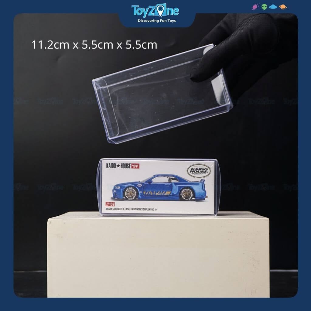 Hộp bảo vệ mô hình xe Hot Wheels, MiniGT, Tomica 1:64 Nhựa PVC trong suốt
