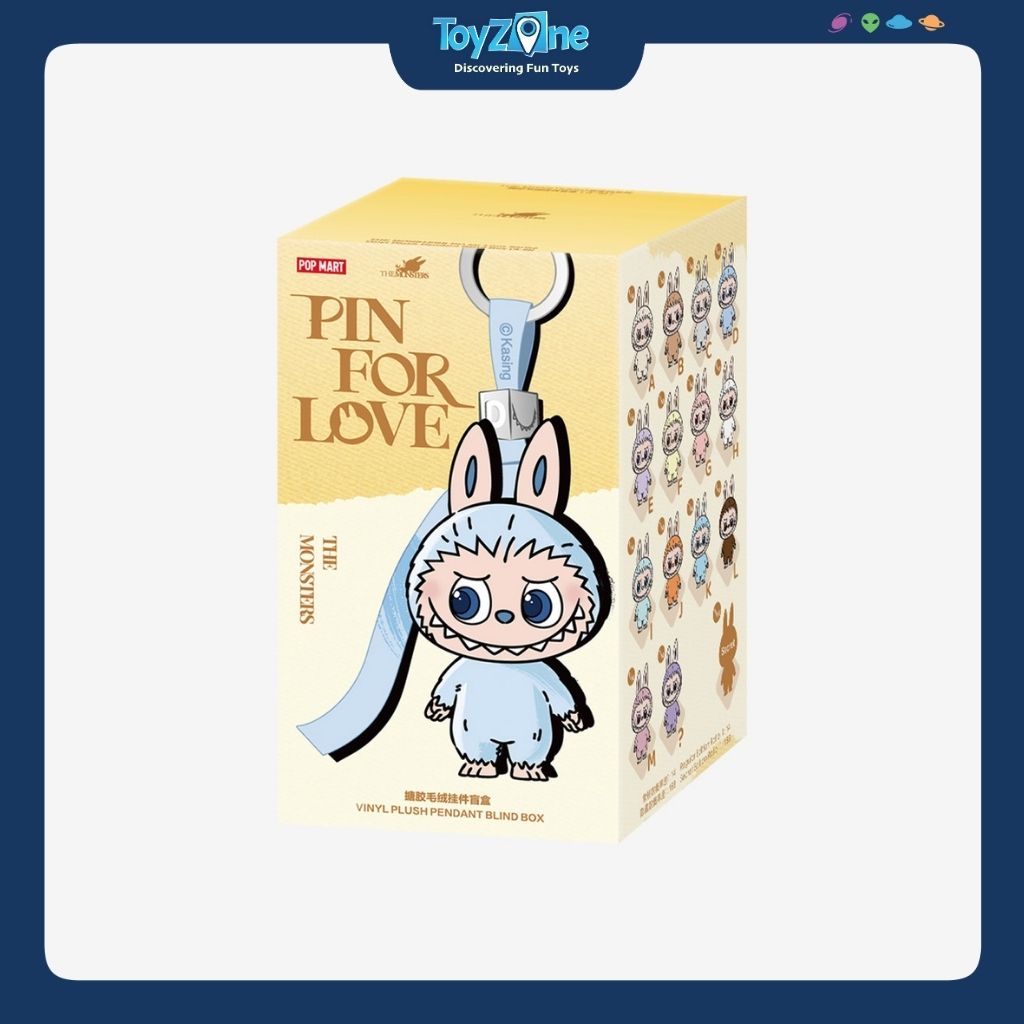 Mô hình Blind box Móc khóa Gấu bông Labubu The Monsters Pin For Love ( A - M ) Series Vinyl Plush Pendant POP MART