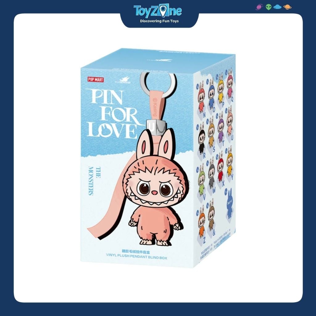 Mô hình Blind box Móc khóa Gấu bông Labubu The Monsters Pin For Love ( N - Z ) Series Vinyl Plush Pendant POP MART