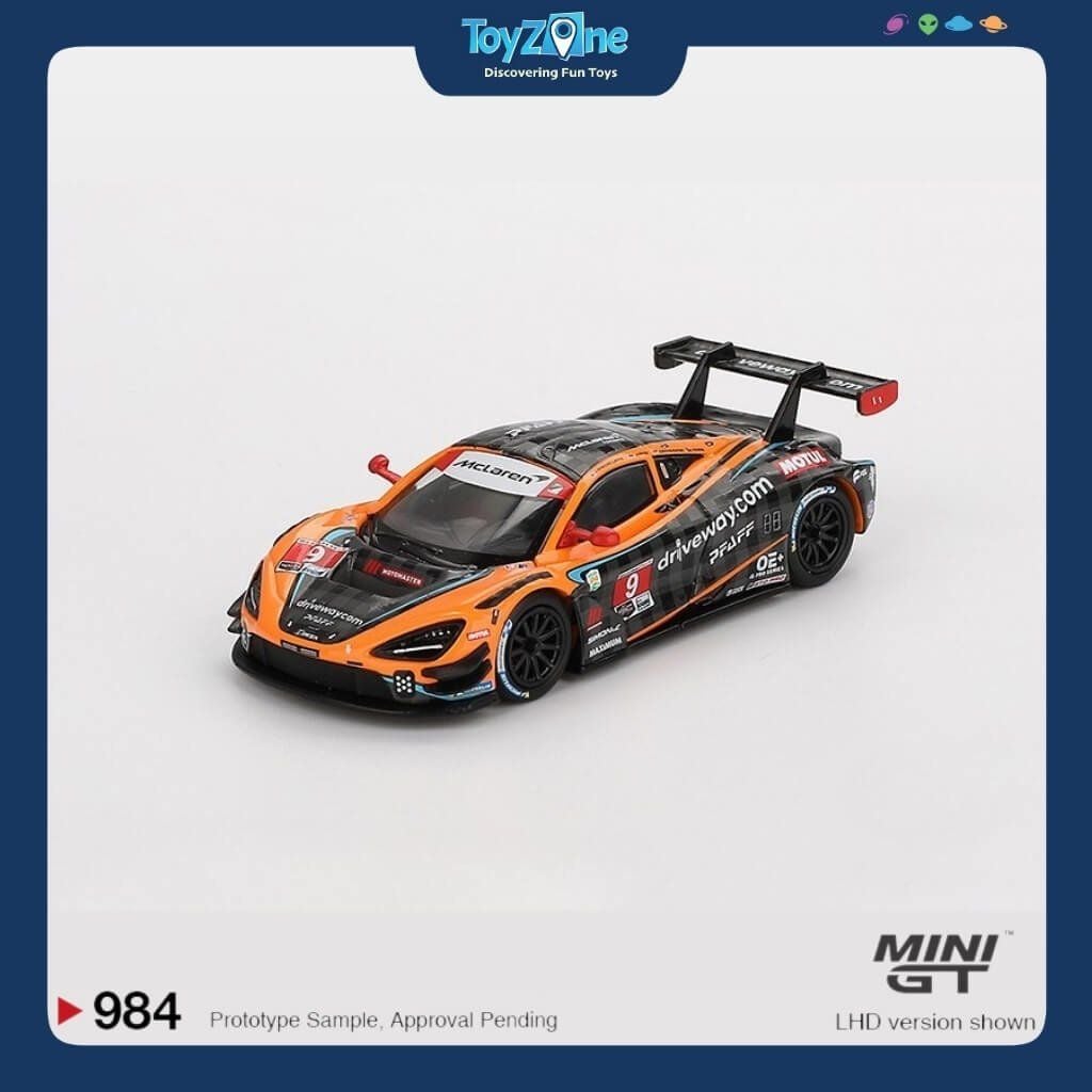 Mô hình xe Mclaren 720S GT3 EVO 2024 IMSA Daytona 24 Hrs Pfaff Motorsports 1:64 MiniGT