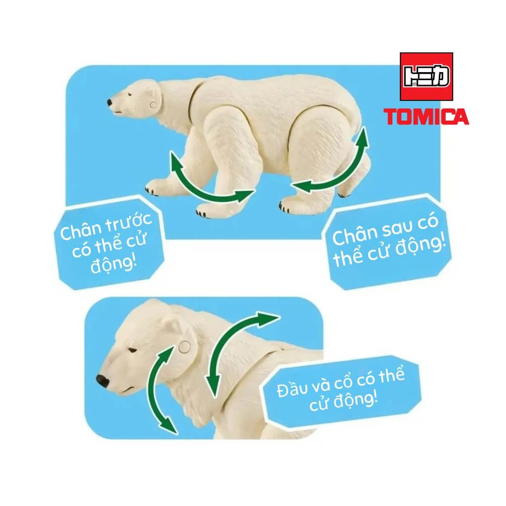 Mô hình đồ chơi Động Vật Gấu Bắc Cực ANIA AS-35 Polarbear Float TAKARA TOMY