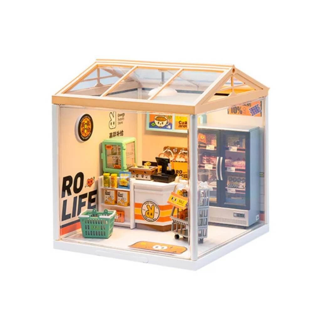Mô hình lắp ráp nhà nhựa DIY Cửa Hàng Tiện Lợi Rolife Super Creator Energy Supply Store DW002 ROBOTIME