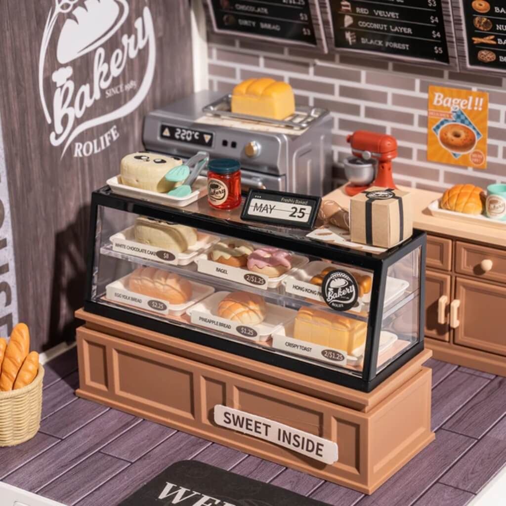 Mô hình lắp ráp nhà nhựa DIY Cửa Hàng Bánh Ngọt Rolife Super Creator Golden Wheat Bakery DW005 ROBOTIME