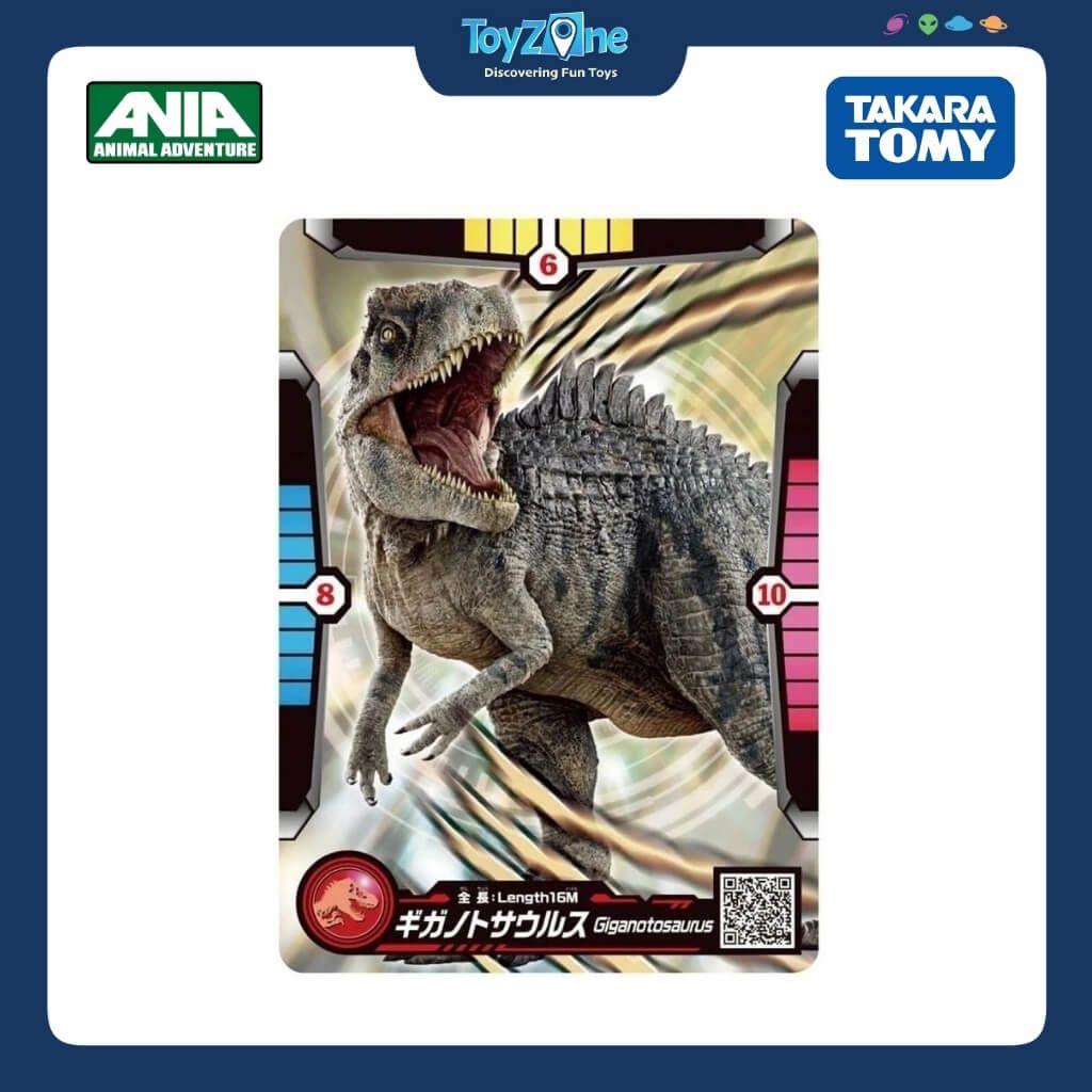 Mô hình đồ chơi Khủng Long Khổng Lồ ANIA Jurassic World Giganotosaurus ( With Battle Card ) TAKARA TOMY
