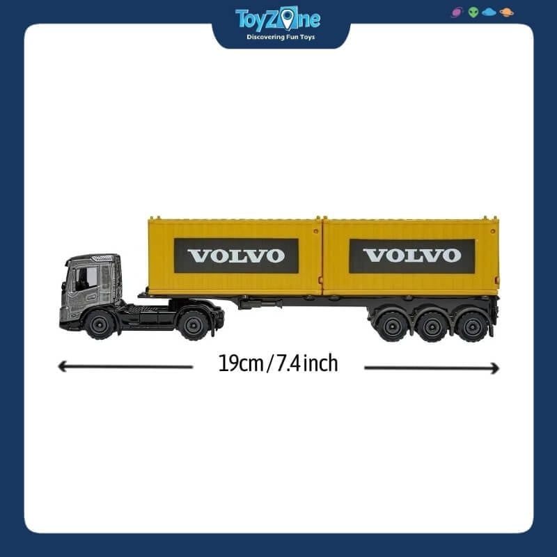 Đồ chơi mô hình xe tải vận chuyển Volvo Construction Transporter MAJORETTE