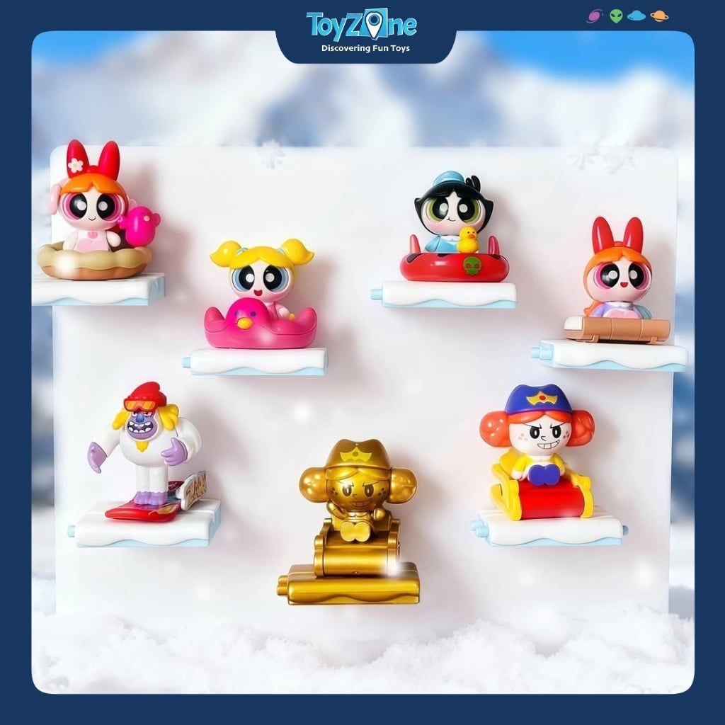 Mô hình đồ chơi Blind box The Powerpuff Girls Daadoos NEST Series 01 Operation Snow Fluffy BLOKEES