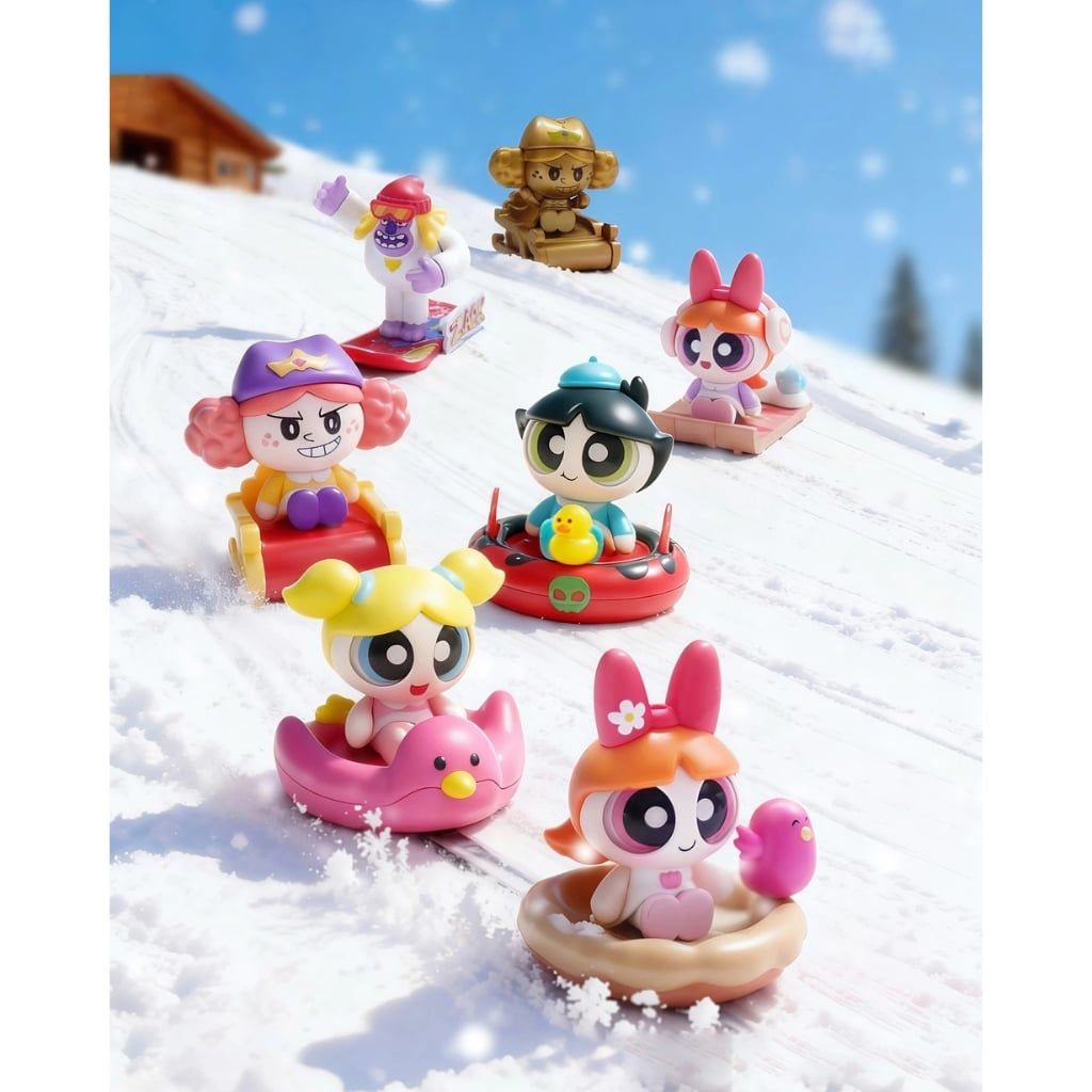 Mô hình đồ chơi Blind box The Powerpuff Girls Daadoos NEST Series 01 Operation Snow Fluffy BLOKEES