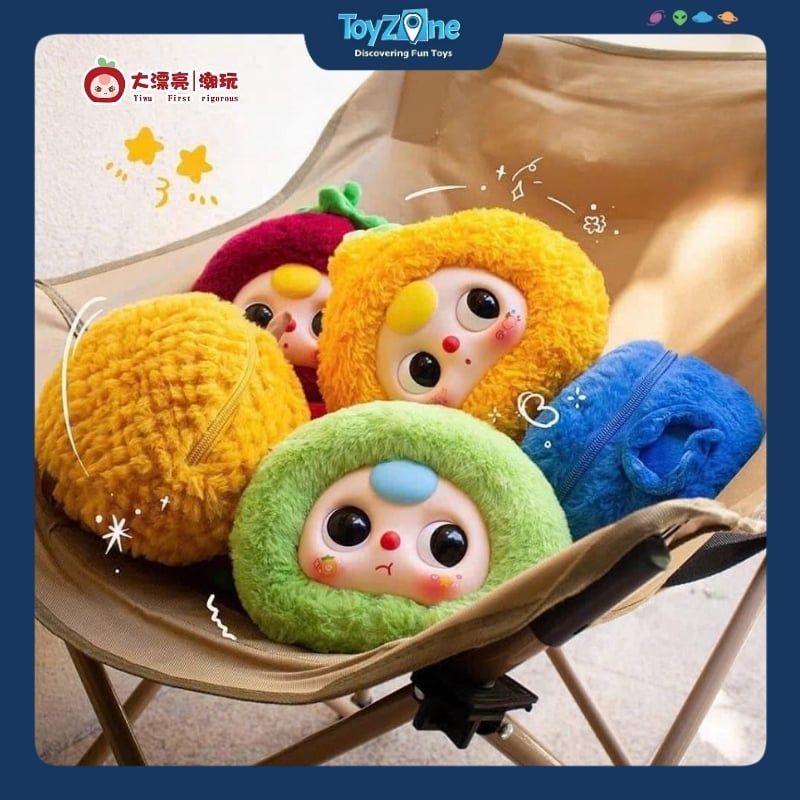 Mô hình Blind box Khóa kéo Gấu bông Baby Three Fruit Orchard Zipper Bag ( Vườn Trái Cây ) CUREPLANETA