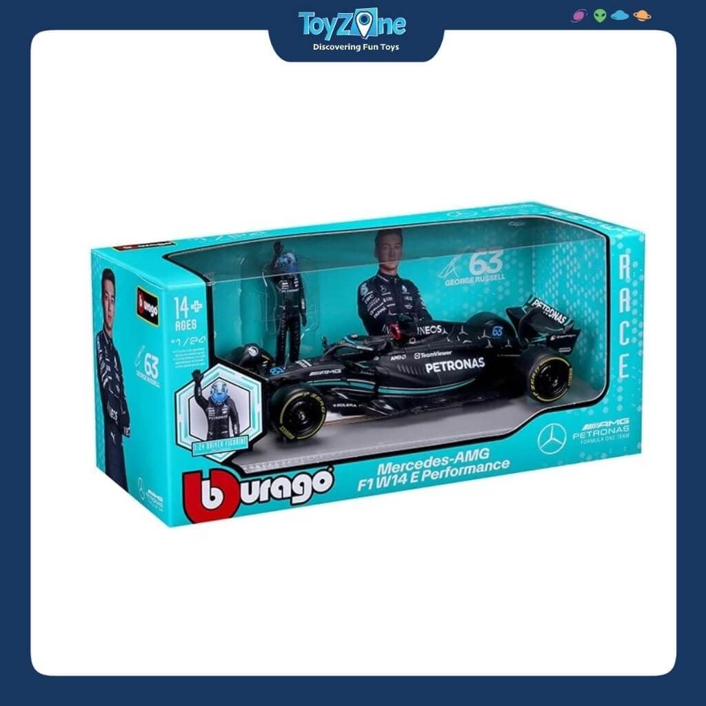 Mô hình xe F1 Mercedes-AMG F1 W14 E Perfomance W/ Driver 1:24 BBURAGO